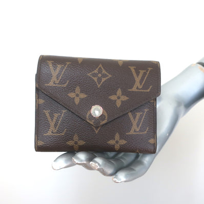 Louis Vuitton Victorine Wallet Brown Monogram Canvas & Rose Ballerine