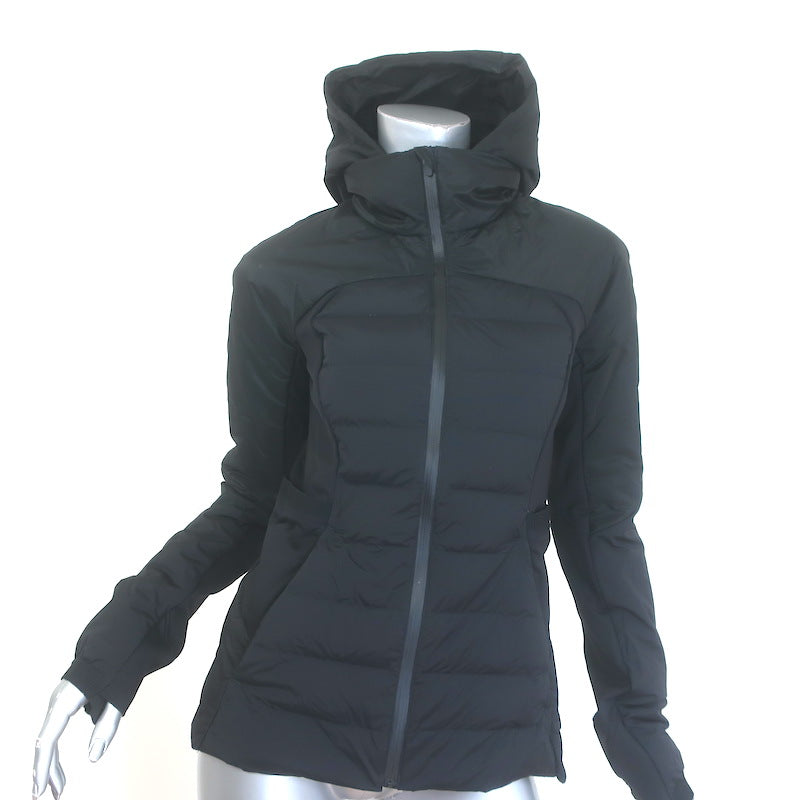 Lululemon Down for It All Hooded Puffer Jacket Black Size 6