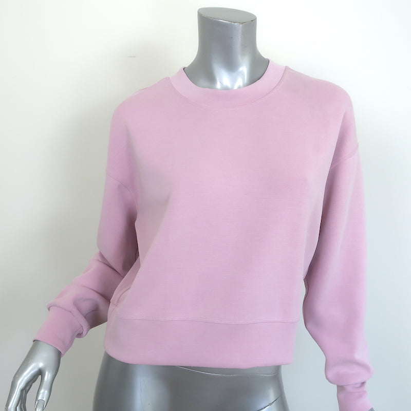 Lululemon Perfectly Oversized Cropped Crew Sweatshirt Pink Softstreme Size 2