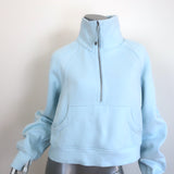 Lululemon Scuba Oversized Funnel-Neck Half Zip Pullover Light Blue Size XS/S
