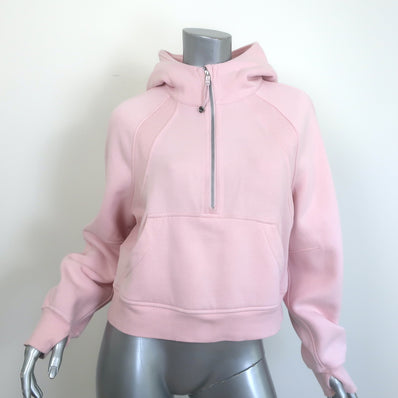 Lululemon Scuba Oversized Half-Zip Hoodie Sweatshirt Light Pink Size XS/S