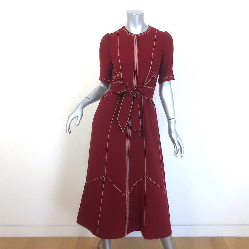 ME+EM Modern Twill Contrast Stitch Midi Dress 