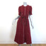 ME+EM Modern Twill Contrast Stitch Midi Dress Intense Red Size US 4 NEW