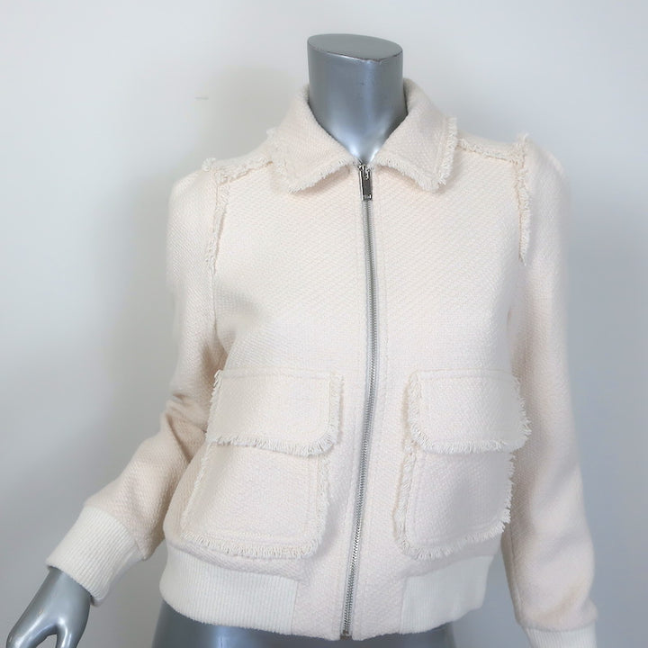 ME+EM Tweed Bomber Jacket Cream