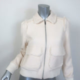 ME+EM Tweed Bomber Jacket Cream