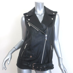 MICHAEL Michael Kors Leather Moto Vest 