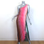 MISA Sirena One-Shoulder Ombre Mesh Midi Dress Pink/Green Size Small NEW