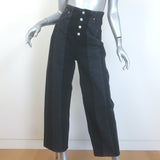 MM6 Maison Margiela High Rise Paneled Barrel-Leg Jeans 