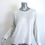 Monrow supersoft heather gray sweatshirt with scattered rhinestones, pre-owned (new with tags), size L
