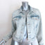 MOTHER The Big Shorty Jean Jacket Saved By The Bell Light Denim Size Large
