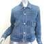 MOTHER The Duo Studded Jean Jacket Blue Stretch Denim Size Extra Small