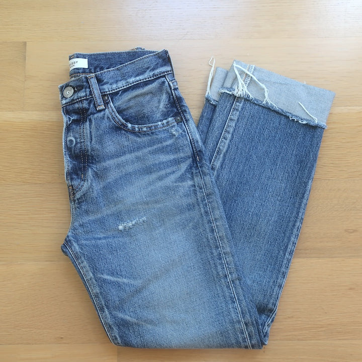 MOUSSY Loews Distressed Denim Straight Leg Jeans 