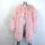 Magda Butrym Shag Shearling Coat Pink Size 38 NEW