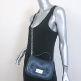 Maison Margiela Glam Slam Small Flap Bag Dark Blue Quilted Leather Crossbody