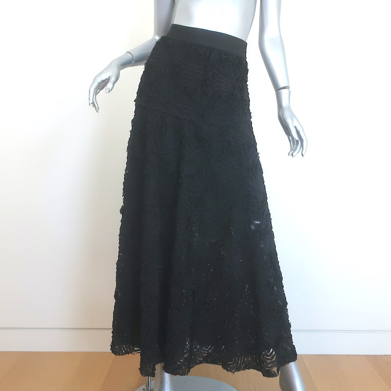 Maje Josino Flower-Embellished Tulle Maxi Skirt