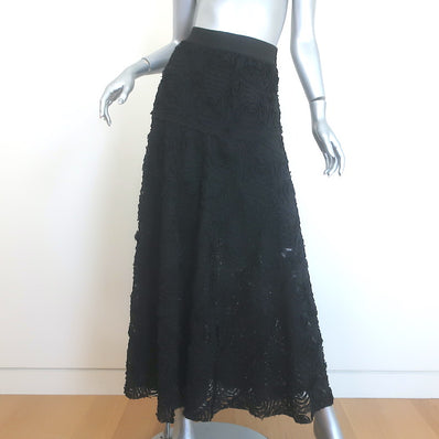 Maje Josino Flower-Embellished Tulle Maxi Skirt