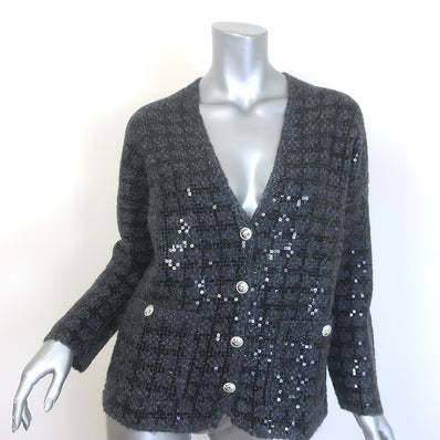 Maje Monaly Sequined Tweed-Effect Cardigan 