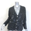 Maje Monaly Sequined Tweed-Effect Cardigan Charcoal Wool-Blend Size 1