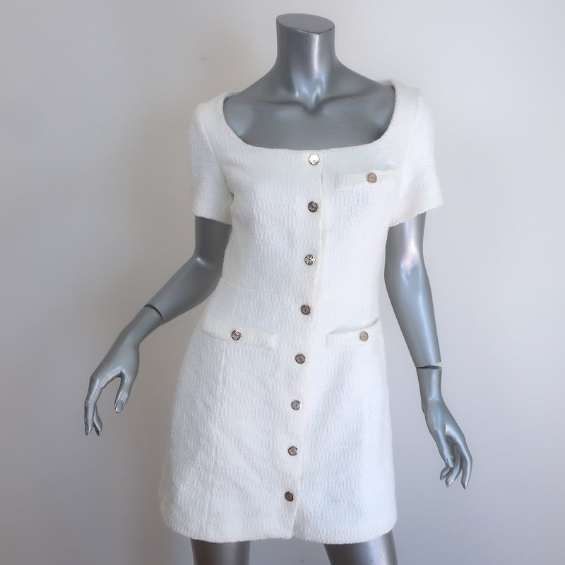 Maje Ralasila Tweed Button-Up Mini Dress 