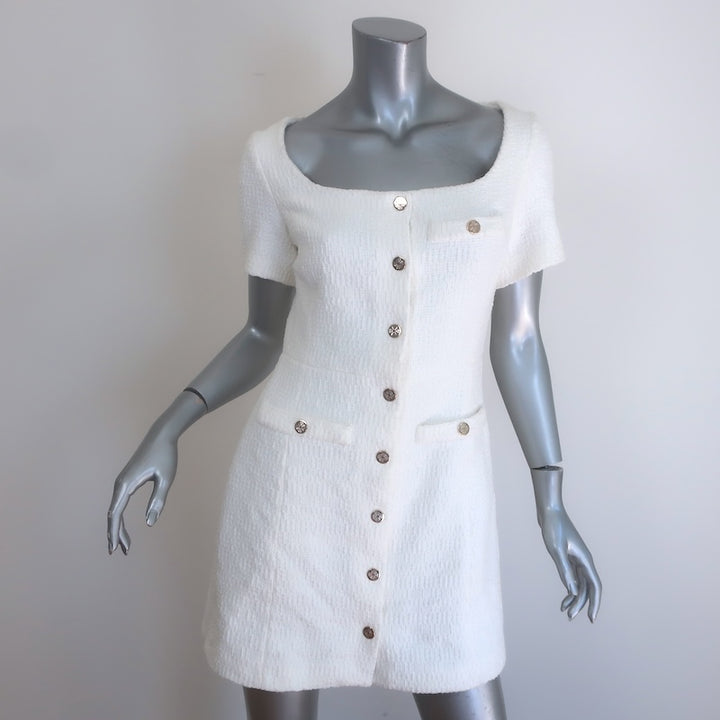 Maje Ralasila Tweed Button-Up Mini Dress 