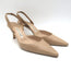 Manolo Blahnik Carolyne 70 Slingback Pumps Beige Leather Size 41