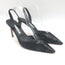 Manolo Blahnik Carolyne Metallic Laser Cut Slingback Pumps Black Size 42
