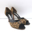 Manolo Blahnik Leopard d’Orsay Pumps Brown Suede Size 37.5 Open Toe Heels