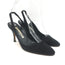 Manolo Blahnik Satin Slingback Pumps Black Size 36.5