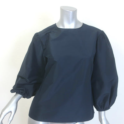 Mansur Gavriel Balloon Sleeve Blouse Navy