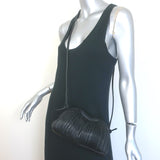 Mansur Gavriel Mini Cloud Clutch Black Pleated Leather 