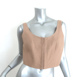 Mara Hoffman Aisha Cropped Top Tan Tencel-Linen Size 8 NEW