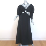 Mara Hoffman Celia Cutout Maxi Dress Black Cotton Size Small
