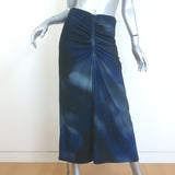 Maria Cher Varela Anna Midi Skirt Navy Ruched Jersey Size Small NEW