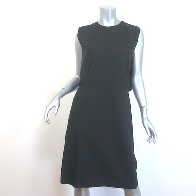 Marni Draped-Back Sleeveless Dress Black Cotton
