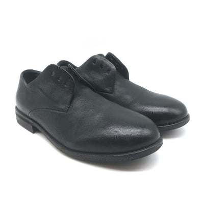 Marsell Laceless Derby Shoes Black Leather Size 40 