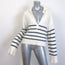 Matthew Bruch Striped Sailor Pullover Sweater Cream/Navy Cotton-Blend Size 3