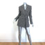 Max Mara Kabala Belted Houndstooth Blazer Taupe & Black Virgin Wool Size 6