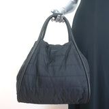 Max Mara Marine Quilted Nylon Tote Black Large Crossbody Bag