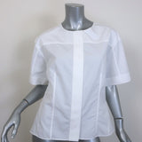 McQueen Corset Shirt White Cotton Poplin Size 46 