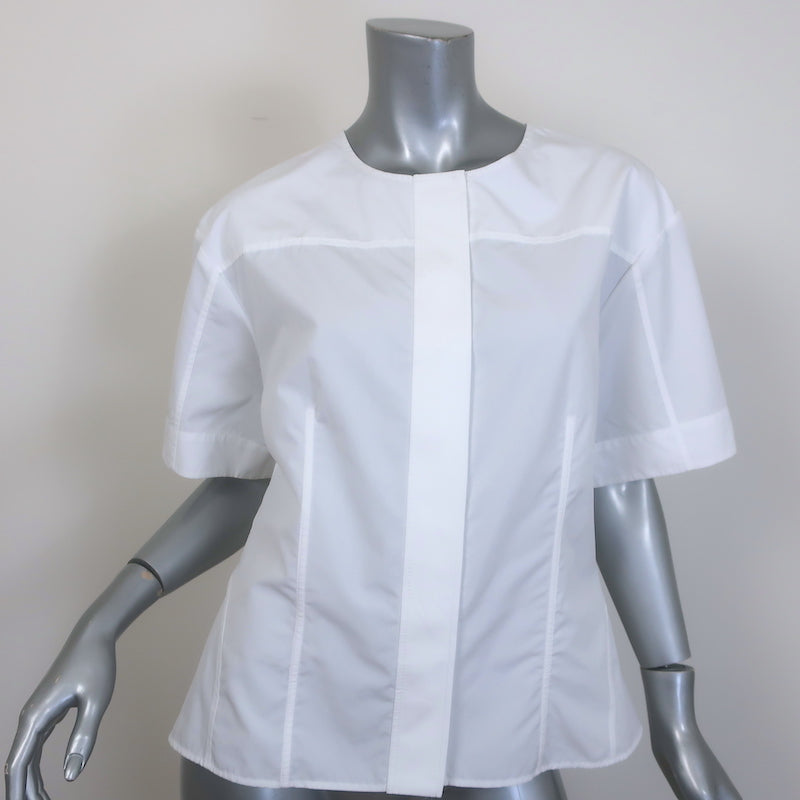 McQueen Corset Shirt White Cotton Poplin Size 46 