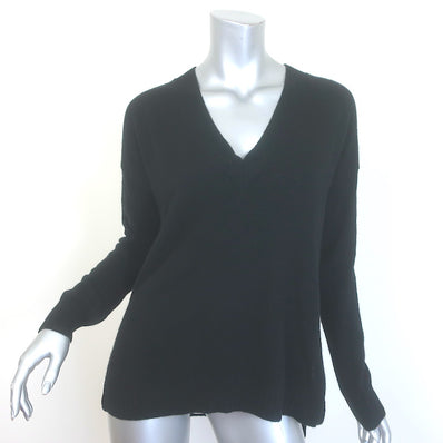 Minnie Rose Cashmere Long and Lean V-Neck Sweater 