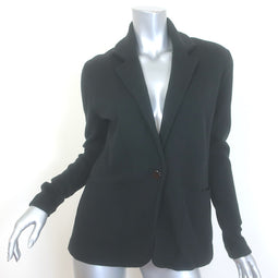 Minnie Rose Knit Boyfriend Blazer Black 