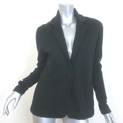 Minnie Rose Knit Boyfriend Blazer Black 