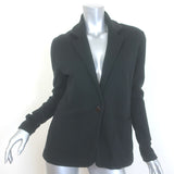 Minnie Rose Knit Boyfriend Blazer Black 