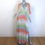 Missoni Zig Zag Crochet Knit Deep V-Neck Kaftan Maxi Dress Multicolor Size 40