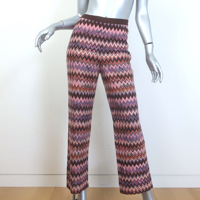 Missoni Zig Zag Knit Straight Leg Pull-On Pants 