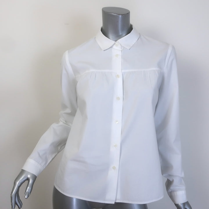 Miu Miu Gathered-Yoke Button Down Shirt White 