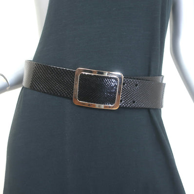 Miu Miu Snakeskin Square-Buckle Wide Belt 