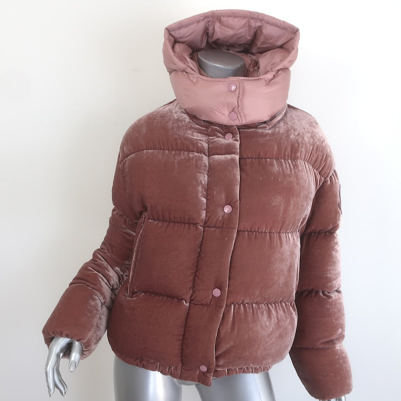 Moncler Caille Velvet Down Puffer Jacket 