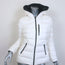 Moncler Herbe Hooded Short Down Puffer Jacket White Size 1